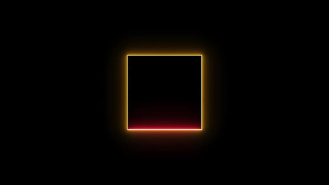 Neon Empty barcode and Qr icon animation on black background. Qr code icon with laser beam motion. suitable for scanner application 4k video.