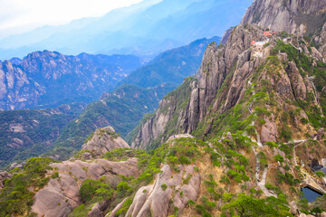Fototapeta premium Yellow Mountain Top Scenery in Anhui, China (Asia)