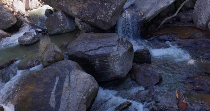 Ramboda Falls Cascading Over Rocky Cliff in the Central Highlands of Sri Lanka
