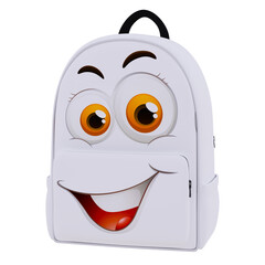 Cute 3D Cartoon Backpack with a Happy Smiling Face