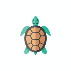 Stylized Cartoon Sea Turtle Icon