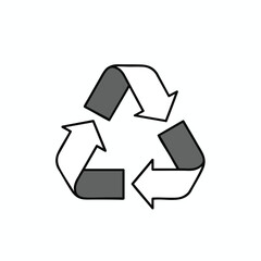 Fototapeta premium Simple Recycling Symbol Icon