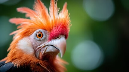 Fototapeta premium A striking portrait of a colorful bird with vibrant plumage, showcasing its unique features and expressions, capturing the essence of nature’s beauty and the animal kingdom's vibrancy.