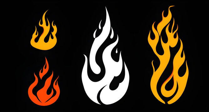 fire, flames, blaze, burning, heat, hot, fire power, flame power, energy, danger, warning, sticker flame, fire sticker, flame decal, fire decal, illustration, vector illustration, icon graphic, flat s
