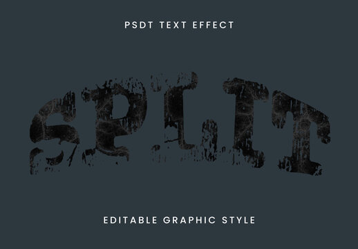 Black And Blue Cracked Grunge Text Effect Rough Texture Font