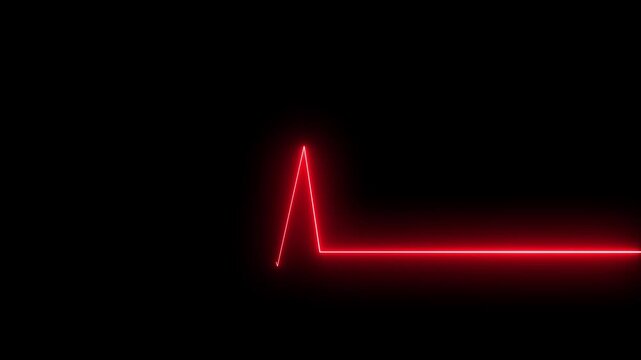 Red chart. Pulse animation. Abstract red neon heartbeat signal icon animation background. Heartbeat line icon animation . ECG cardiogram oscilloscope. Heart beat cardiogram. Heartbeat line showing.