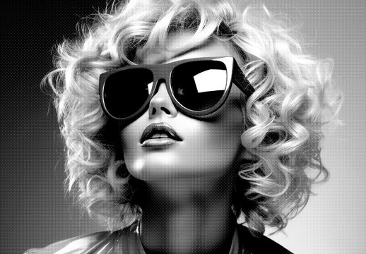 Black And White Gloss Magazine Print Photo Effect