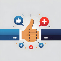Thumbs Up Icon Vector Illustration