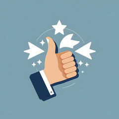 Thumbs Up Icon Vector Illustration