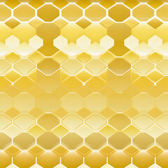 Yellow Seamless Hexagon Geometric Pattern Vector