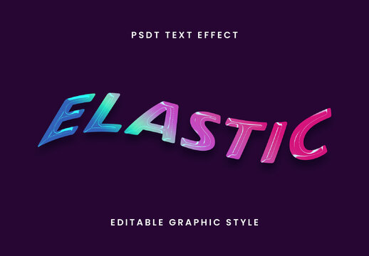 Colorful Elastic Glossy Text Effect