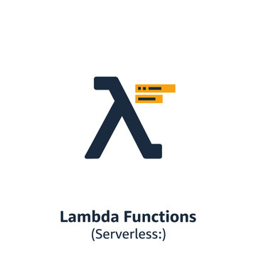 AWS Lambda Functions Serverless Computing Icon.