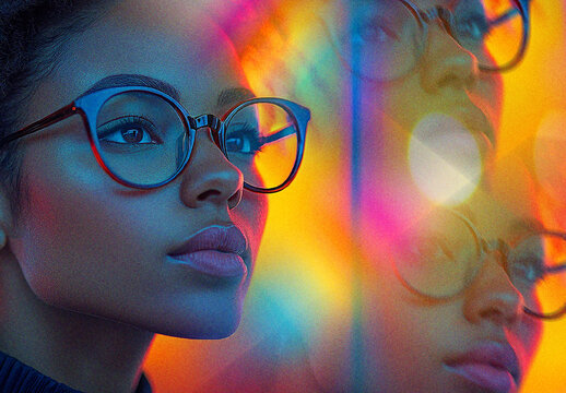 Prism Refraction Glow Photo Effect