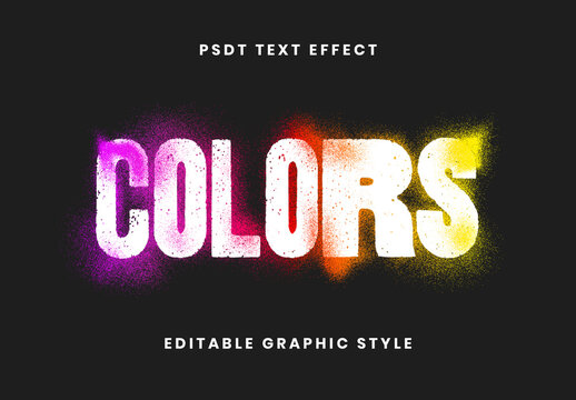Pink and Yellow Spray Paint Powder Explosion Text Effect