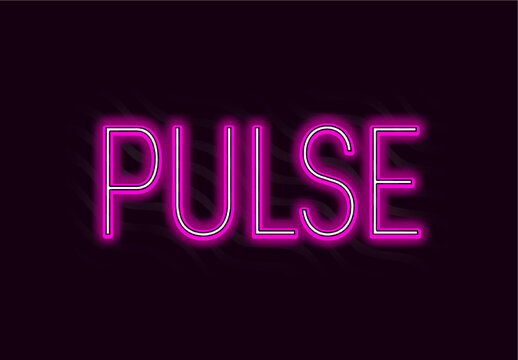 Pink Neon Electric Pulse Text Effect