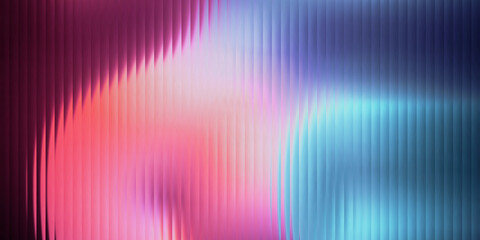 Abstract neon light waves with soft pink and cyan gradient motion on dark background