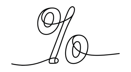 Hand Drawn Black Number Sixteen Doodle with Loops and Curved Line