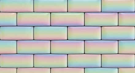 Obraz premium Iridescent Rounded Tile Pattern
