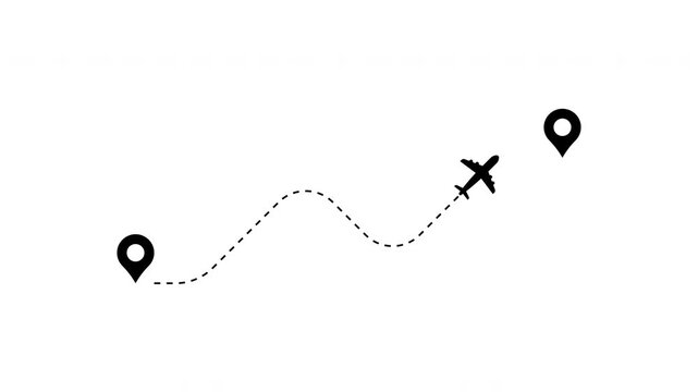 the plane's route winds upwards