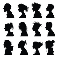 vector silhouettes of people