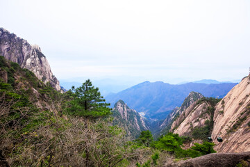 Obraz premium Yellow Mountain Top Scenery in Anhui, China (Asia)