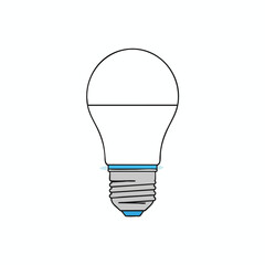Obraz premium Simple Hand Drawn Light Bulb Illustration