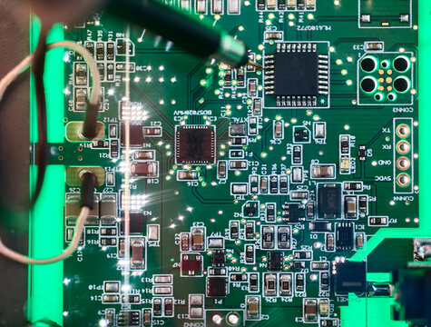 Circuit board with electronic components