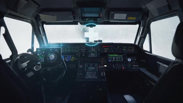 Inside an ambulance.