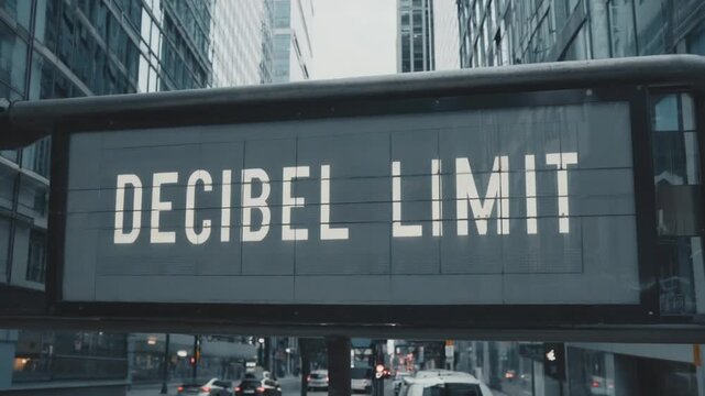 Decibel limit sign.
