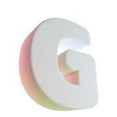 G Marsh Mallow Alphabet Letter Character Graphic