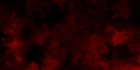 Dark red powder explosion cloud on black background. Abstract red and black grunge texture smoke. smoke fog misty texture overlay on dark black. paranormal red mystic smoke, clouds for movie. © Arte Acuático