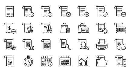 Collection of Simple Business Document Icons.
