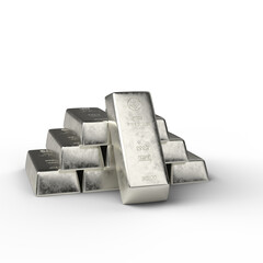 Fine Silver Bars 5000g. 3d illustration. © Alexander Limbach