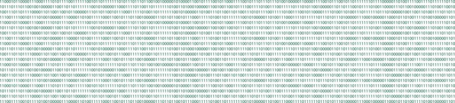Binary code pattern in green on black