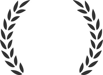 Balanced laurel wreath symbol for awards