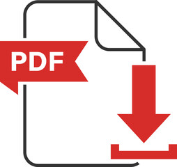 PDF download icon with side banner