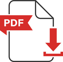 Downloadable PDF icon with large side tag