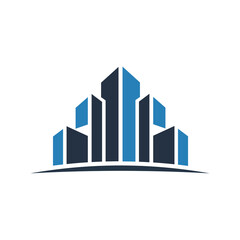 Fototapeta premium Modern skyline symbolizing growth and stability logo