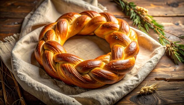 Osterkranz aus s&uuml;&szlig;em Hefeteig