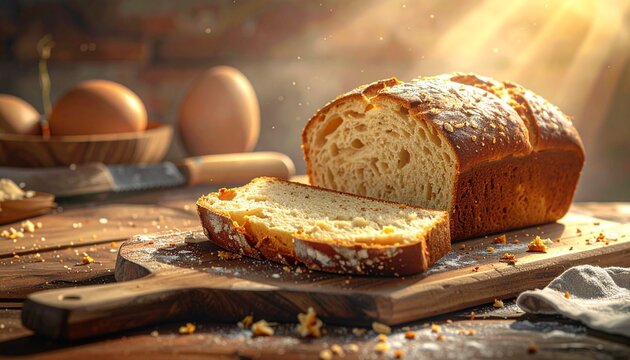Angeschnittenes Osterbrot