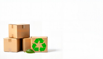 Recyclable Cardboard Boxes with Eco Symbol