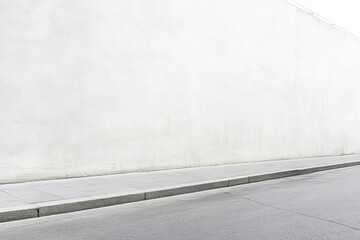 Obraz premium Concrete wall on city street provides space for visual ideas and expressions in a busy urban area