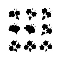 Explosive comic book style motion line element set for action and impact © Sticker Printable