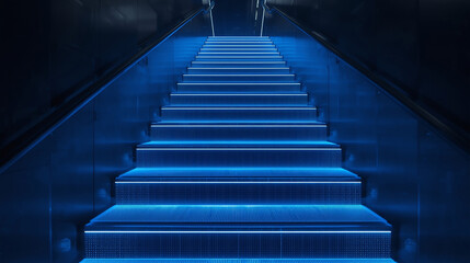 Futuristic Digital Staircase Technology Innovation Concept,business growth, AI advancement, and future technology concepts.,digital growth, innovation, and technological progress