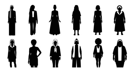 Overhead Silhouettes: Diverse Perspectives on Individuals in Black and White