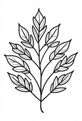 Fototapeta premium Leafy Plant Drawing