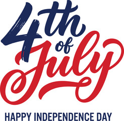 Fototapeta premium 4th Of July Script Typography Design