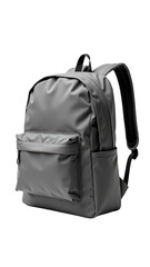 Naklejka premium Sleek black backpack made of durable material, featuring multiple compartments for organization and comfort. Ideal for daily use or travel