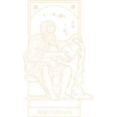 PNG illustration of zodiac signs in a synthage linear retro engraving style with baroque elements. Astrology and tarot	