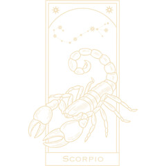 PNG illustration of zodiac signs in a synthage linear retro engraving style with baroque elements. Astrology and tarot	